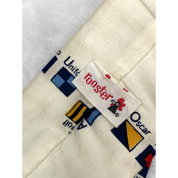 Rooster 1960s Square End Neck Tie Nautical Ships Vintage Novelty Print 45" Long - Picture 4 of 5